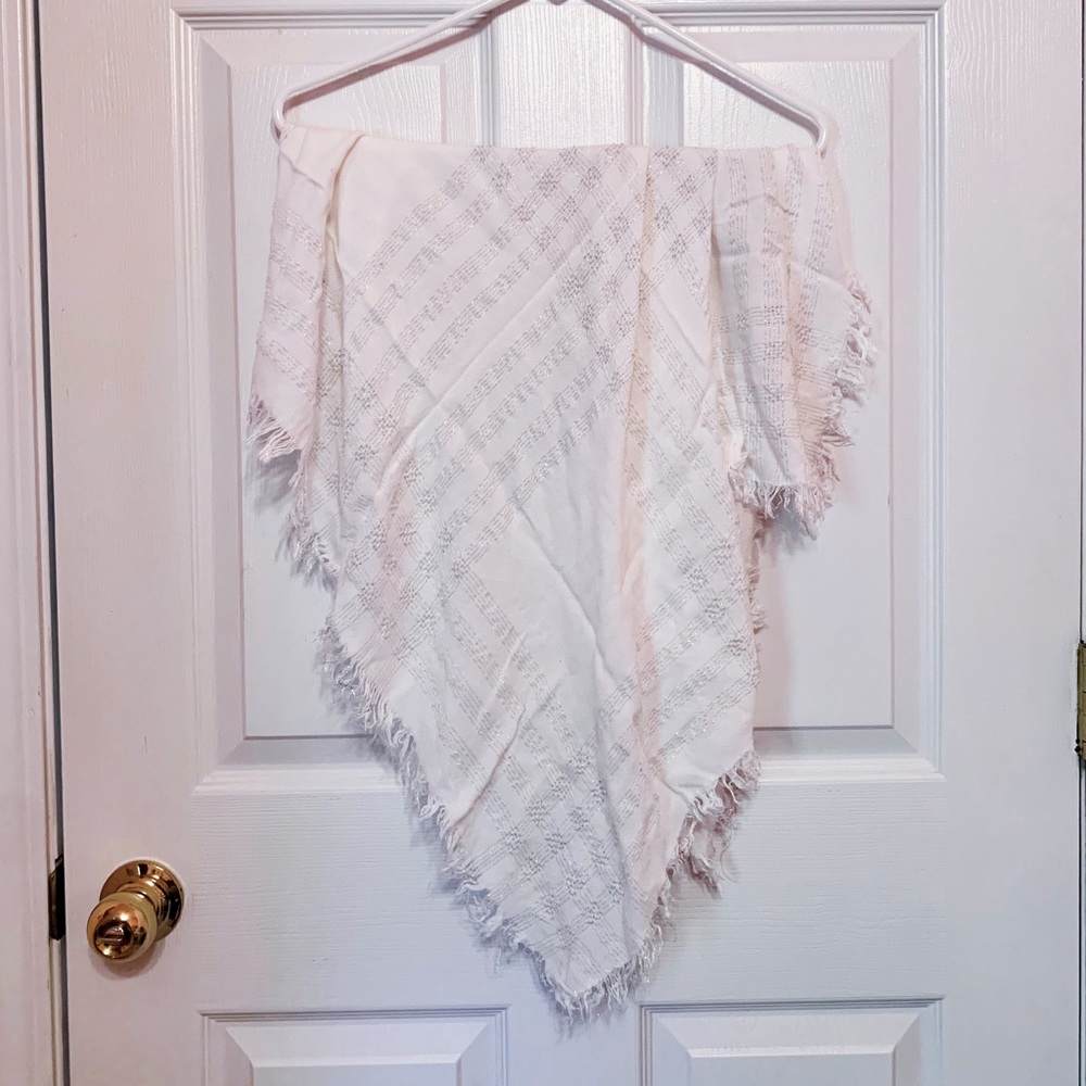 White and silver scarf